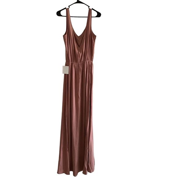Show Me Your Mumu Small Kendall Maxi Dress Rustic Mauve Crisp NEW - Picture 4 of 9